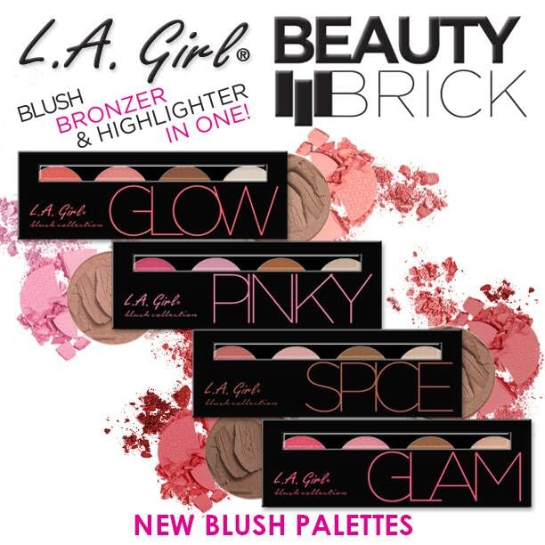 L.A. Girl Beauty Brick Blush Collection, Spice, 1 Count