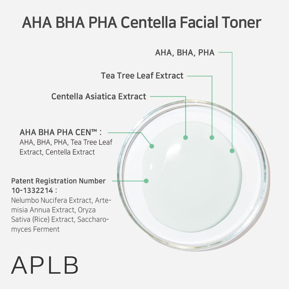 APLB AHA BHA PHA Centella Facial Toner, 16.4%, 5.41 fl oz