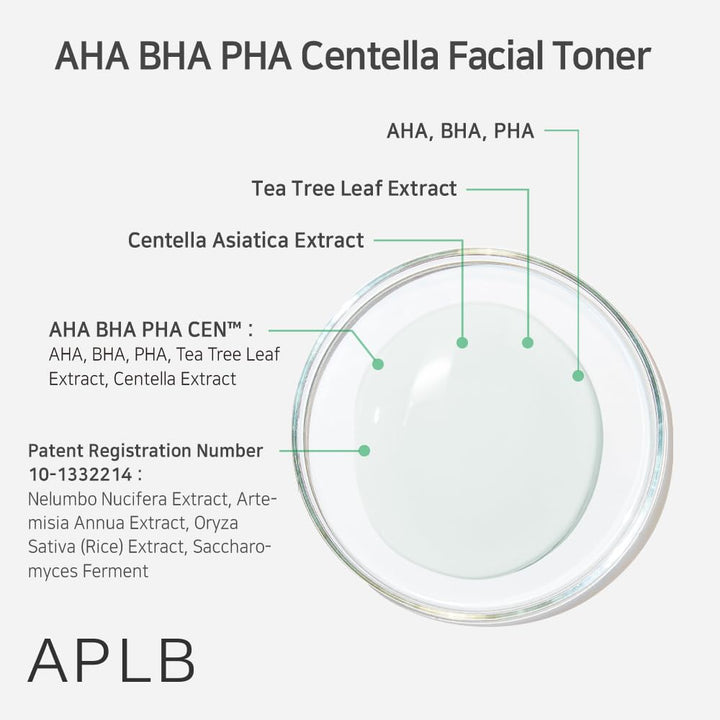 APLB AHA BHA PHA Centella Facial Toner, 16.4%, 5.41 fl oz