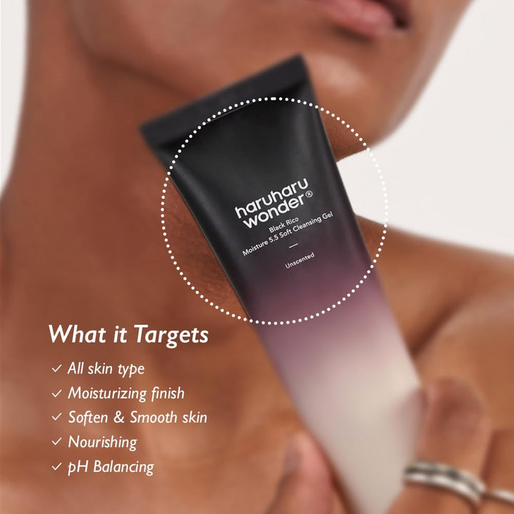 HARUHARU Black Rice Moisture 5.5 Soft Cleansing Gel, 100 ml