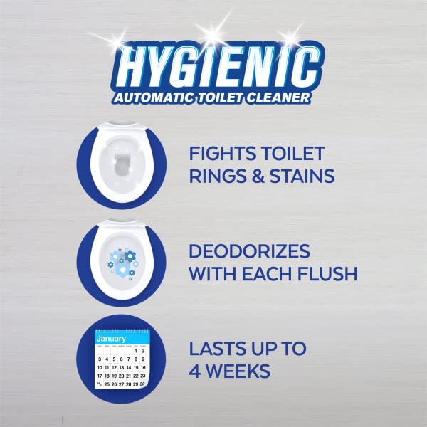 Lysol Hygienic Automatic Toilet Bowl Cleaner, Atlantic Fresh, 2 Count