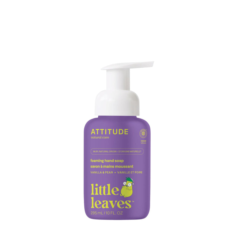ATTITUDE Kids Foaming Hand Soap, Vanilla & Pear, 10 oz