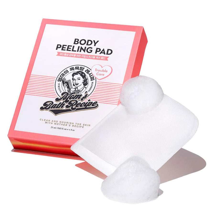Mom's Bath Recipe Body Peeling Pad And Exfoliating Mitts, Acne Care, 8 Count