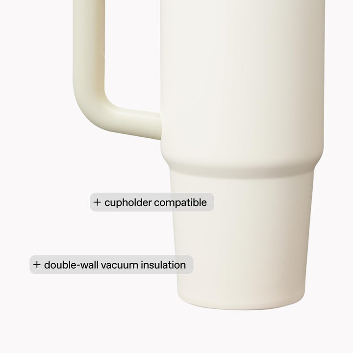 STANLEY Quencher H2.0 Tumbler with Handle and Straw, Rose Quartz, 14 oz