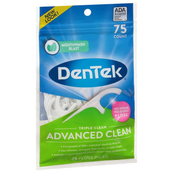 Dentek Triple Clean Floss Picks, 75 Count