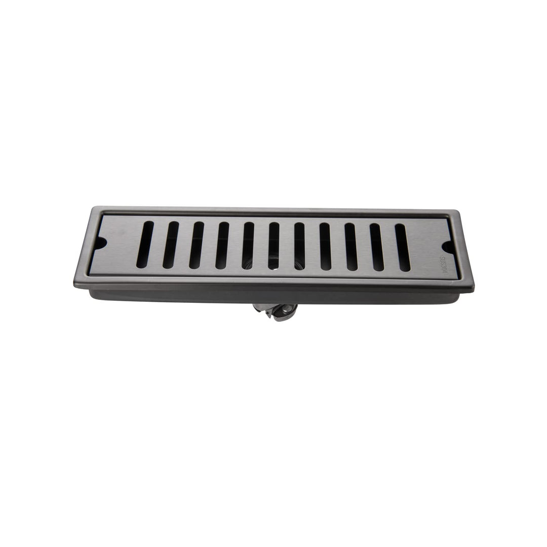 Fashionhome Linear Shower Drain, Gun Gray, 30 cm x 10 cm