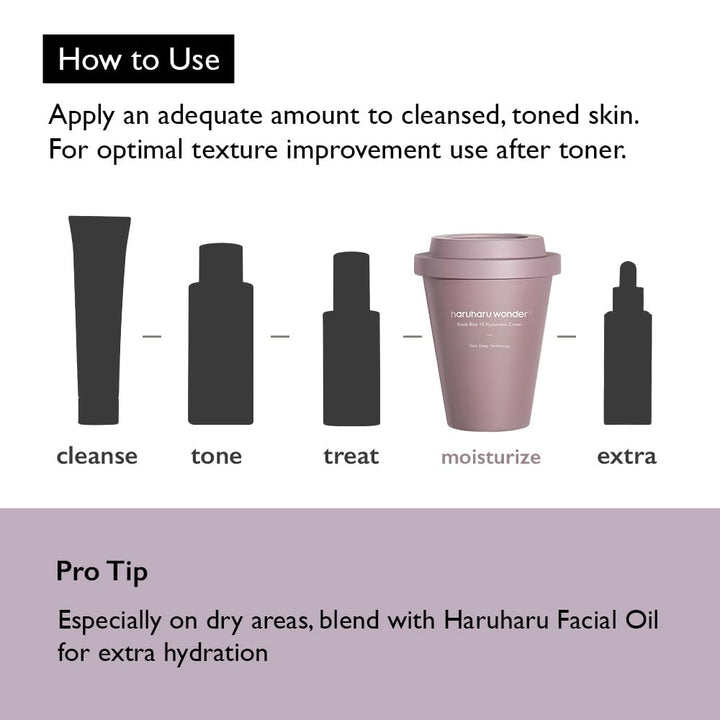 HARUHARU Black Rice 10 Hyaluronic Cream, 90 ml