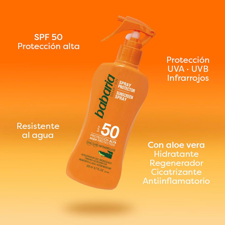 Babaria Sunscreen Lotion, SPF 50, 200 ml