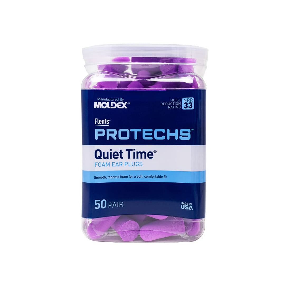 Flents Protechs Quiet Time Foam Ear Plugs, Purple, 50 Pair
