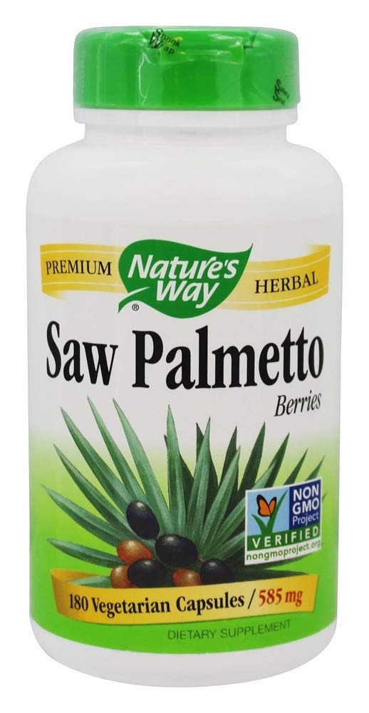 Nature's Way Palmetto Berries Vegetarian Capsules, 585 mg, 180 Count