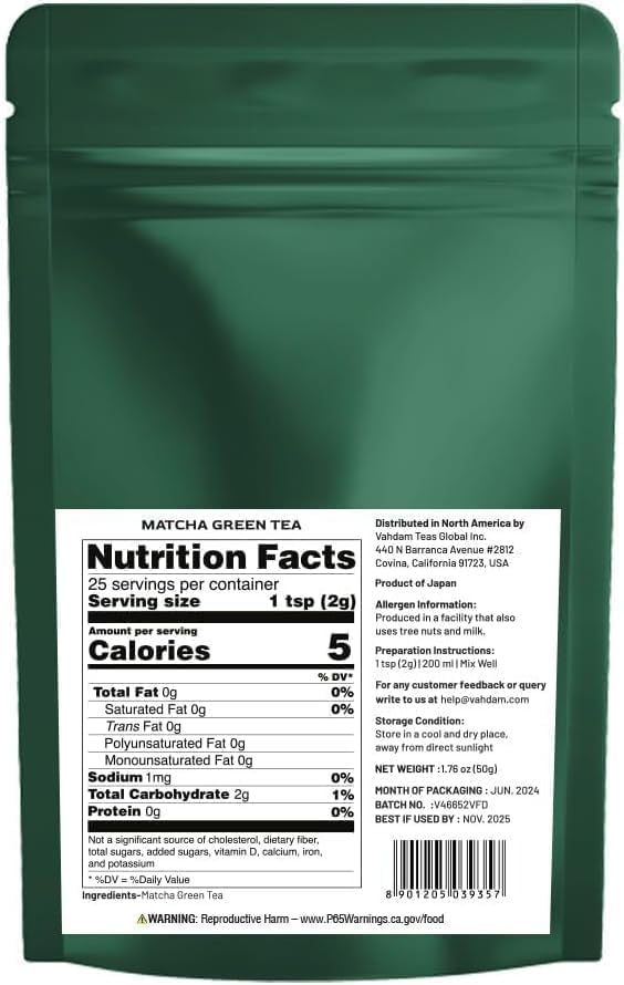 VAHDAM Matcha Green Tea