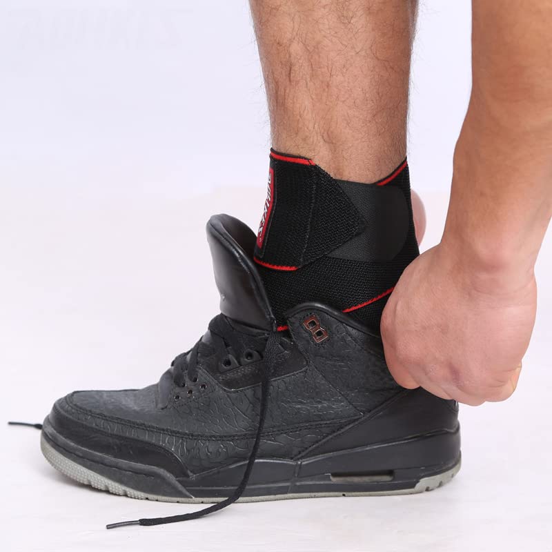 RIKEEP Ankle Support, Red, 1 Count