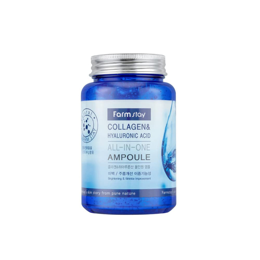 FARMSTAY Collagen And Hyaluronic Acid All-in-One Ampoule, 8.45 fl oz