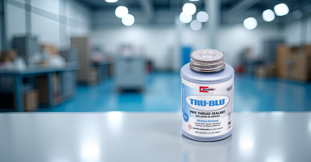 Rectorseal Tru-Blu Pipe Thread Sealant, 1/4 Pint Brush Top