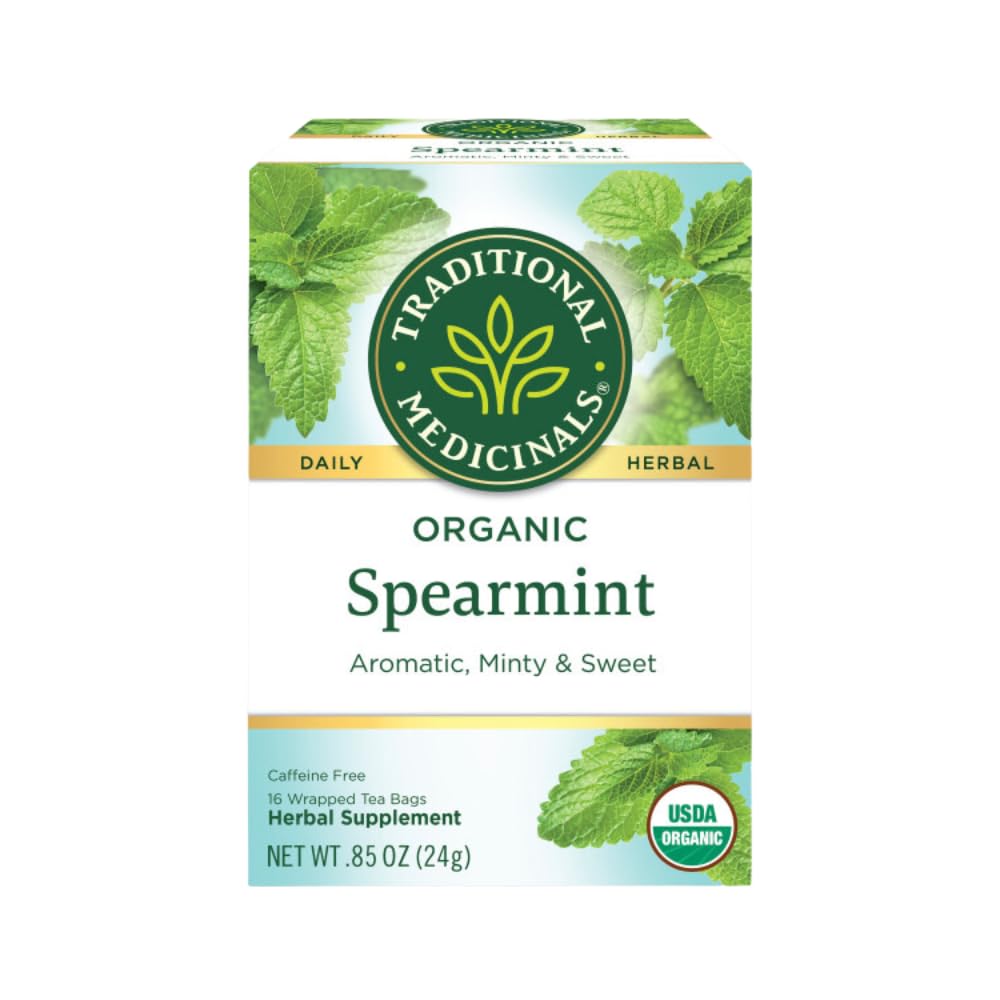 Traditional Medicinals Organic Spearmint Tea, 16 Count, Pack of 6