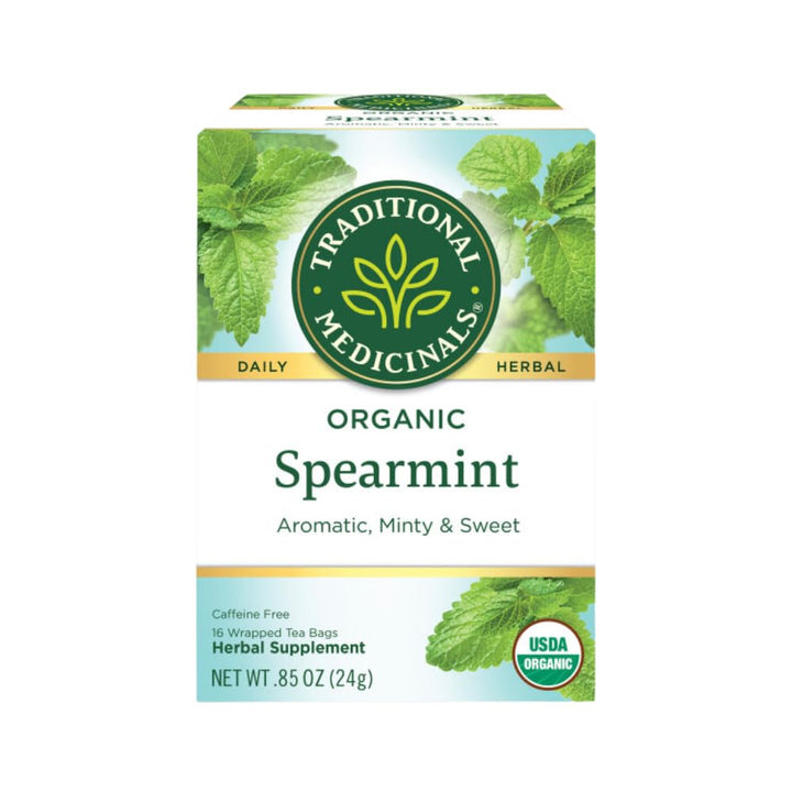 Traditional Medicinals Organic Spearmint Tea, 16 Count, Pack of 6