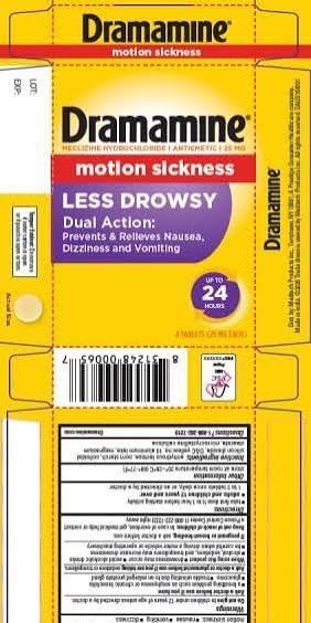 Dramamine Less Drowsy Tablets, 8 Count