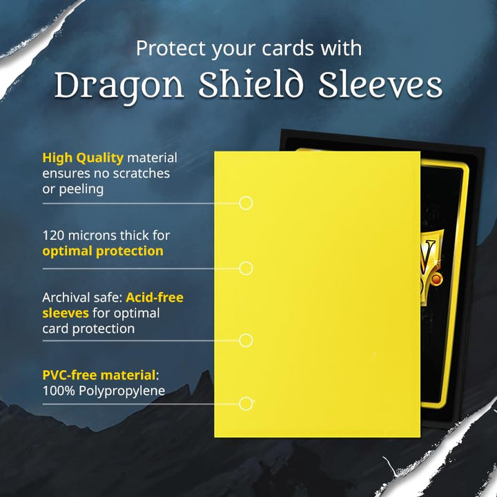 Dragon Shield Standard Size Card Sleeves, Midnight Blue, 100 Count