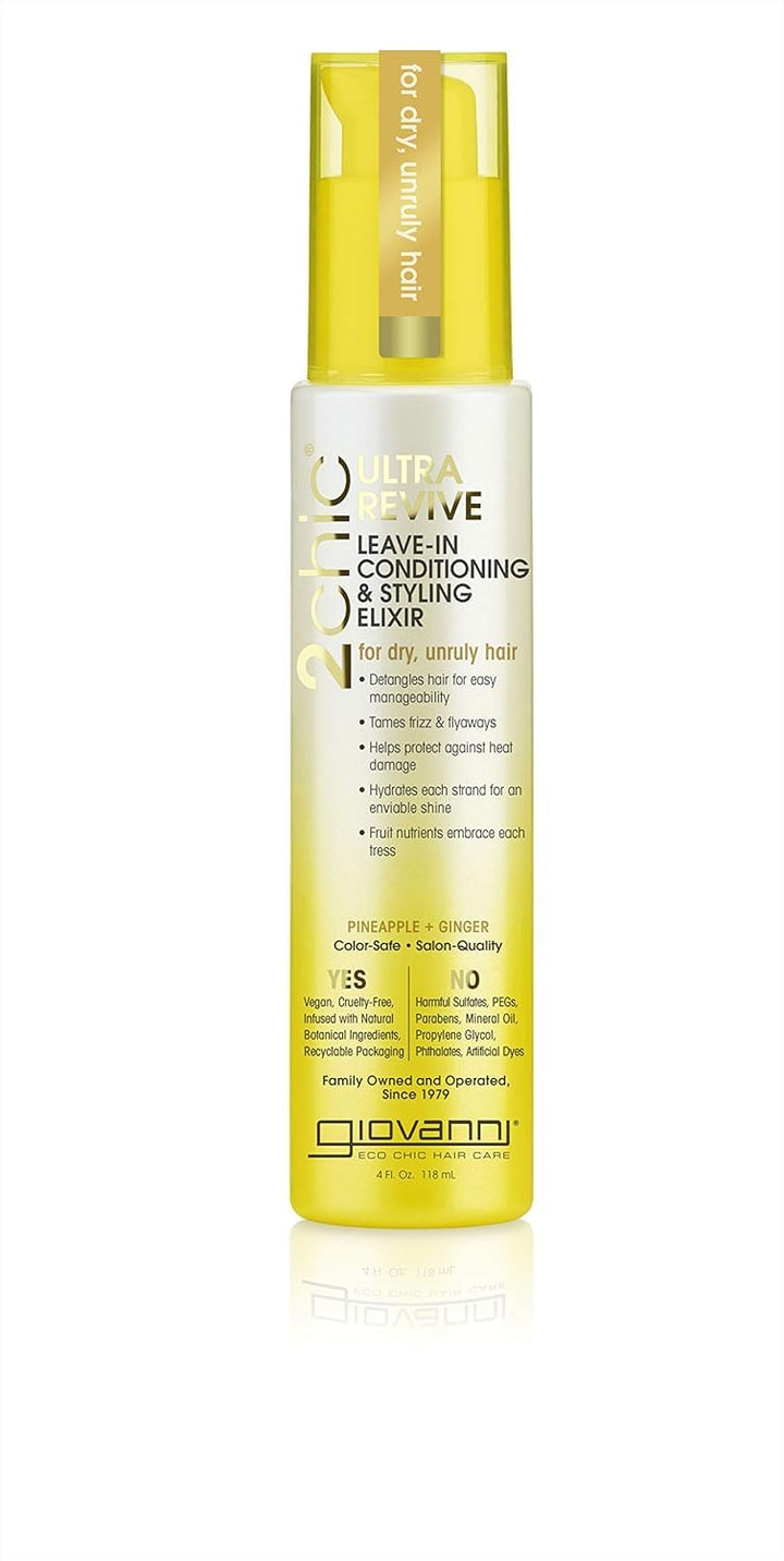 Giovanni Ultra Revive Leave-In Elixir, Pineapple & Ginger, 4 oz