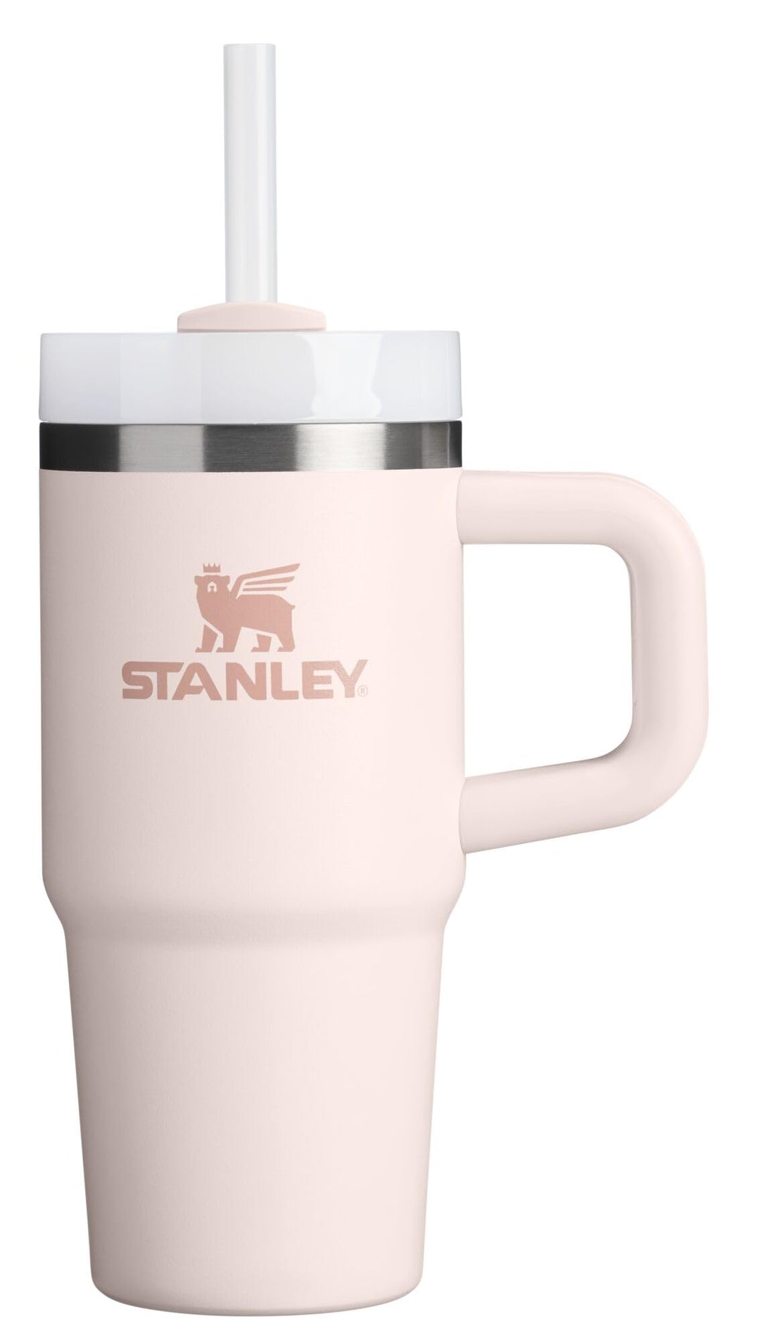 STANLEY Quencher H2.0 Tumbler with Handle and Straw, Rose Quartz, 14 oz