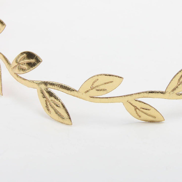 yueton Leaf Headbands, Gold and Silver, 4 Count