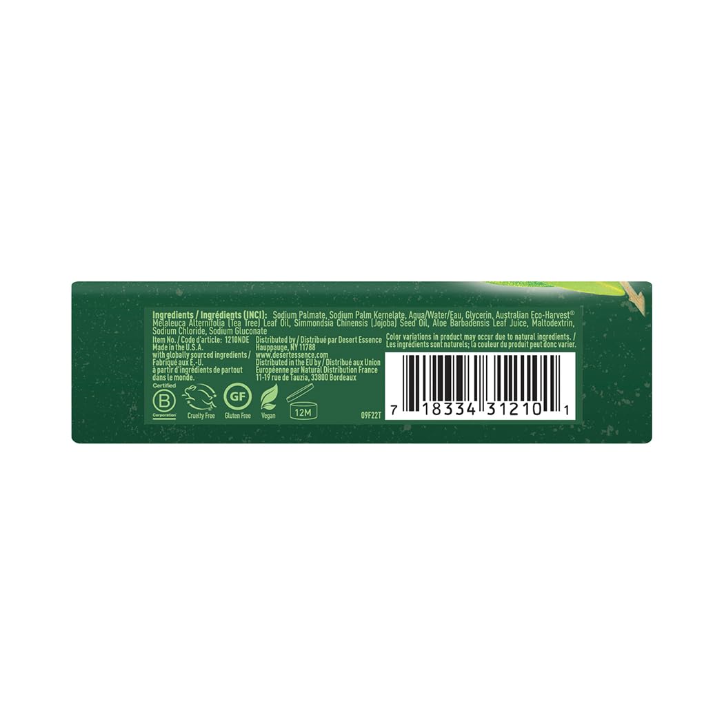 Desert Essence Tea Tree Therapy Cleansing Bar, 142 g