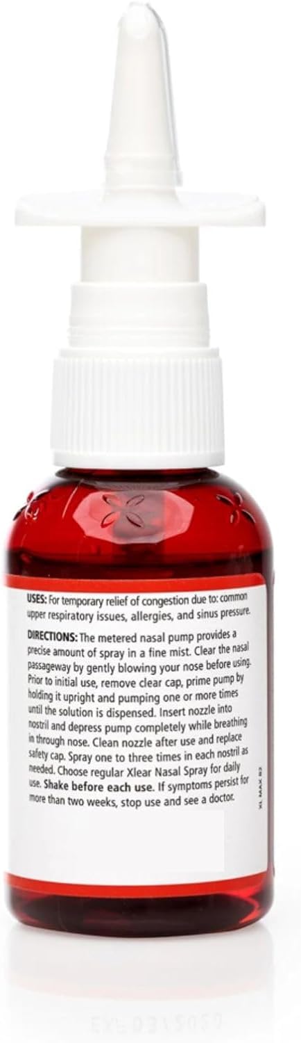 Xlear Max Natural Xylitol Saline Nasal Spray with Capsicum and Aloe, 1.5 fl oz