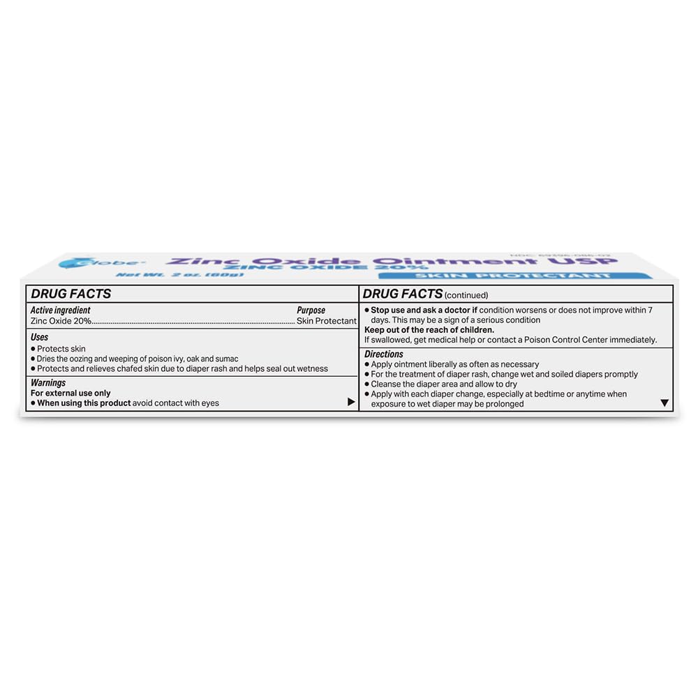 Globe Pharmacy Zinc Oxide Ointment, 20%, 2 oz