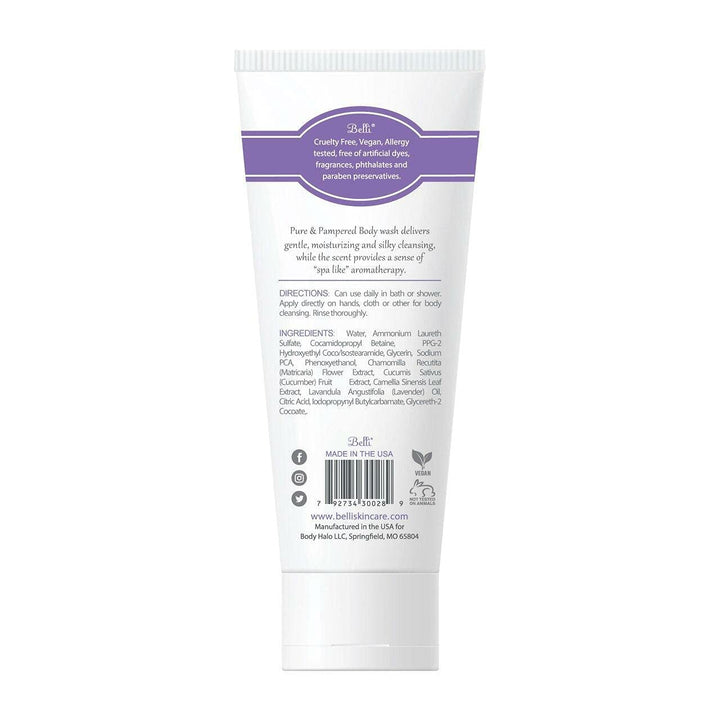 Belli Pure And Pampered Body Wash, 6.5 oz