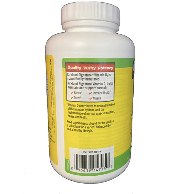 Kirkland Signature Vitamin D3, 2000 IU, 600 Count