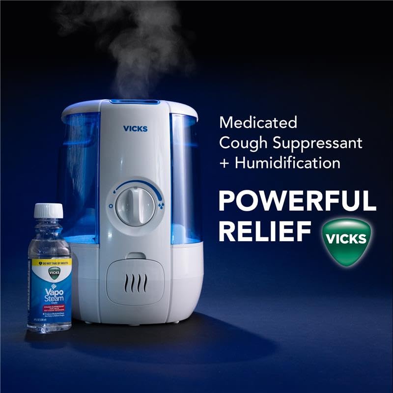 Vicks VapoSteam Medicated Liquid Camphor Cough Suppressant, 8 oz