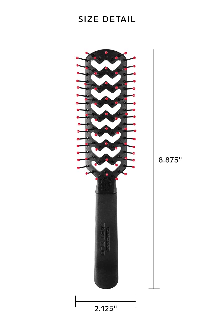 Cricket Static Free Fast Flo Color Vent Hair Brush, The Alibi Pink