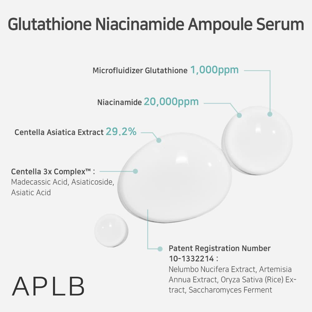 APLB Glutathione Niacinamide Ampoule Serum, 1.35 fl oz