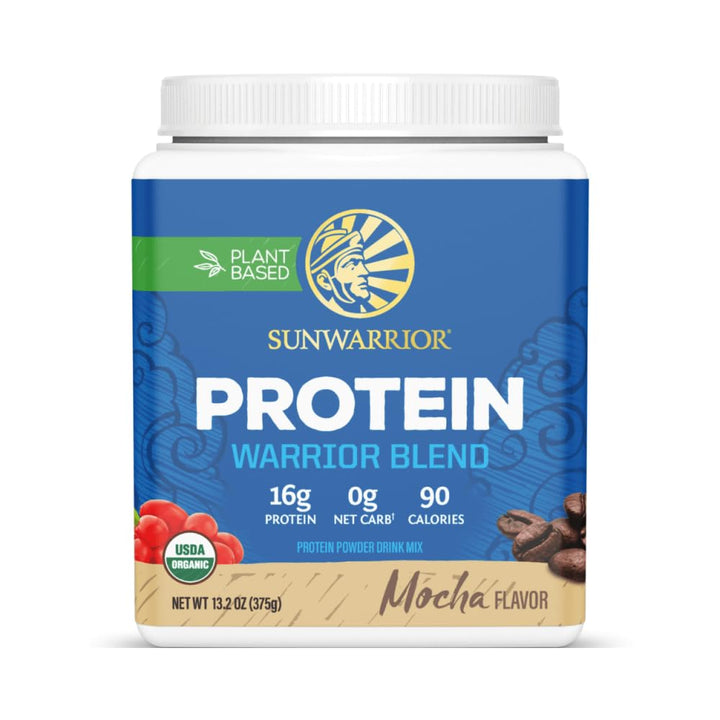Sunwarrior Warrior Blend Organic Protein Powder, Mocha, 375 g