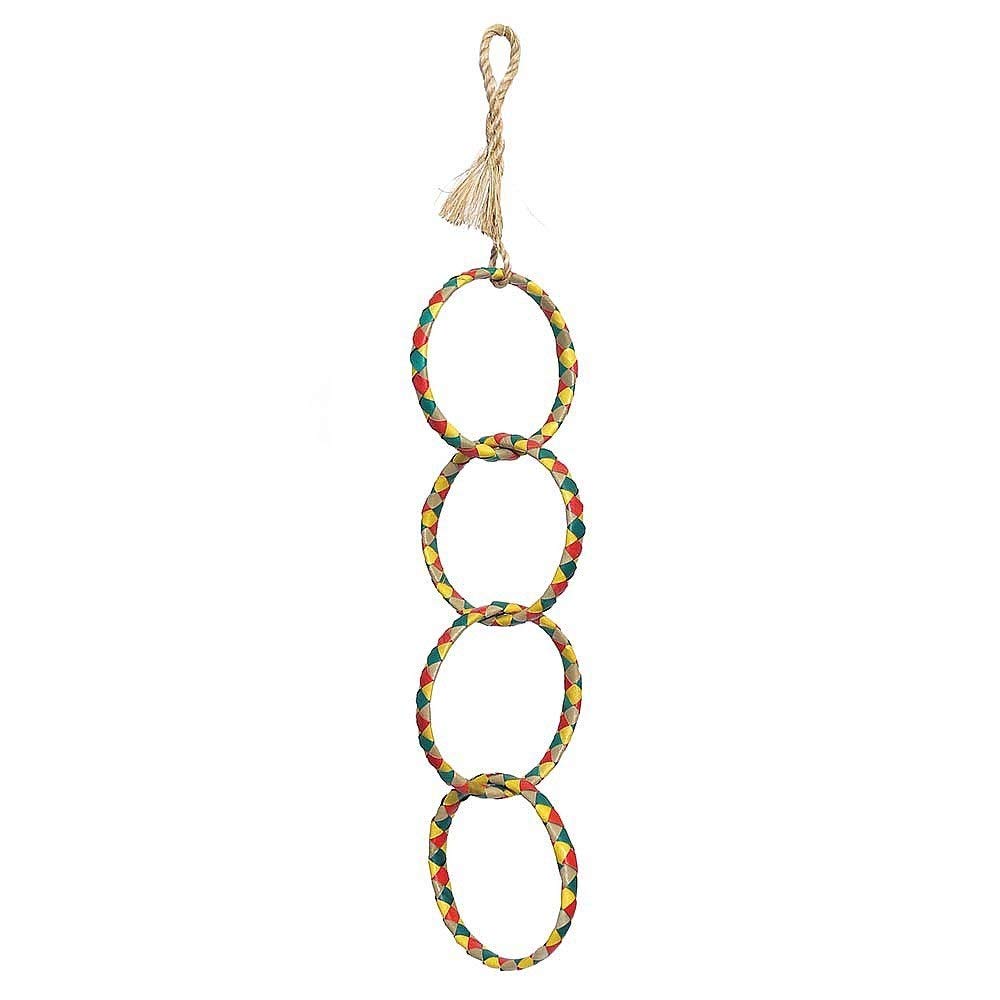 Planet Pleasures 4 Ring Chain Bird Toy, Small, 17 in
