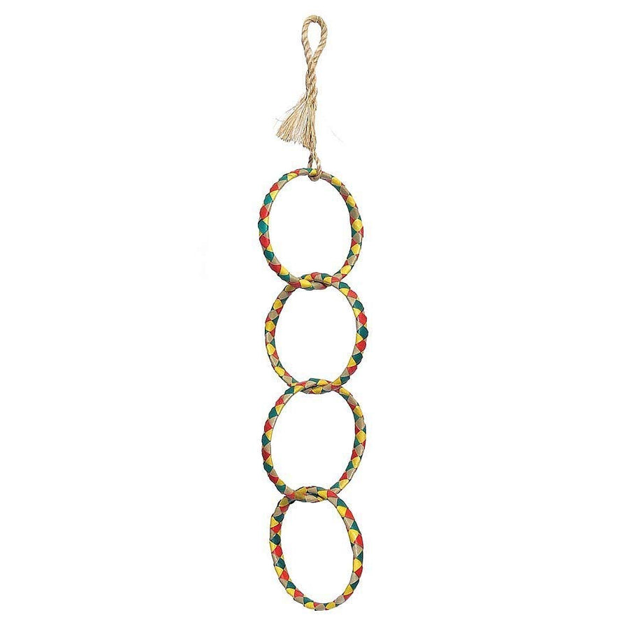 Planet Pleasures 4 Ring Chain Bird Toy, Small, 17 in