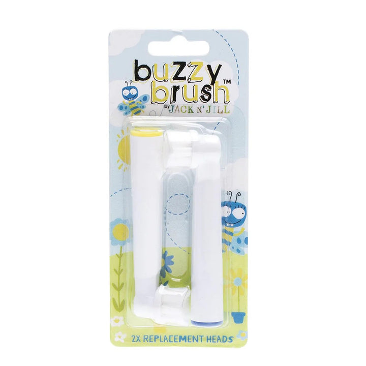 JACK N' JILL Buzzy Brush Replacement Heads, 2 Count, Pack of 2