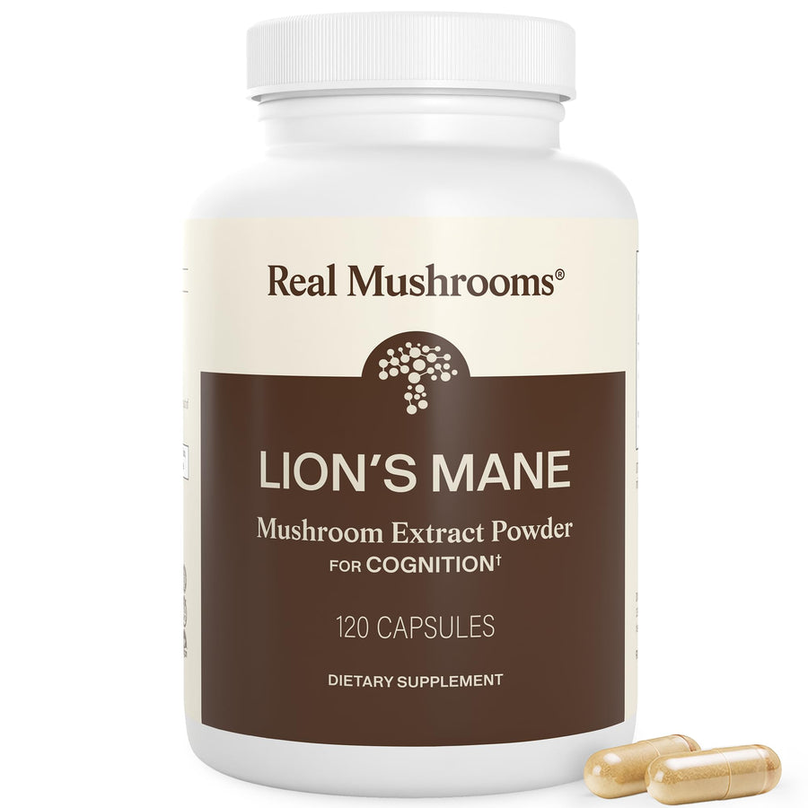 Visit the Real Mushrooms Store Lion's Mane Cognition Capsules, 120 Count