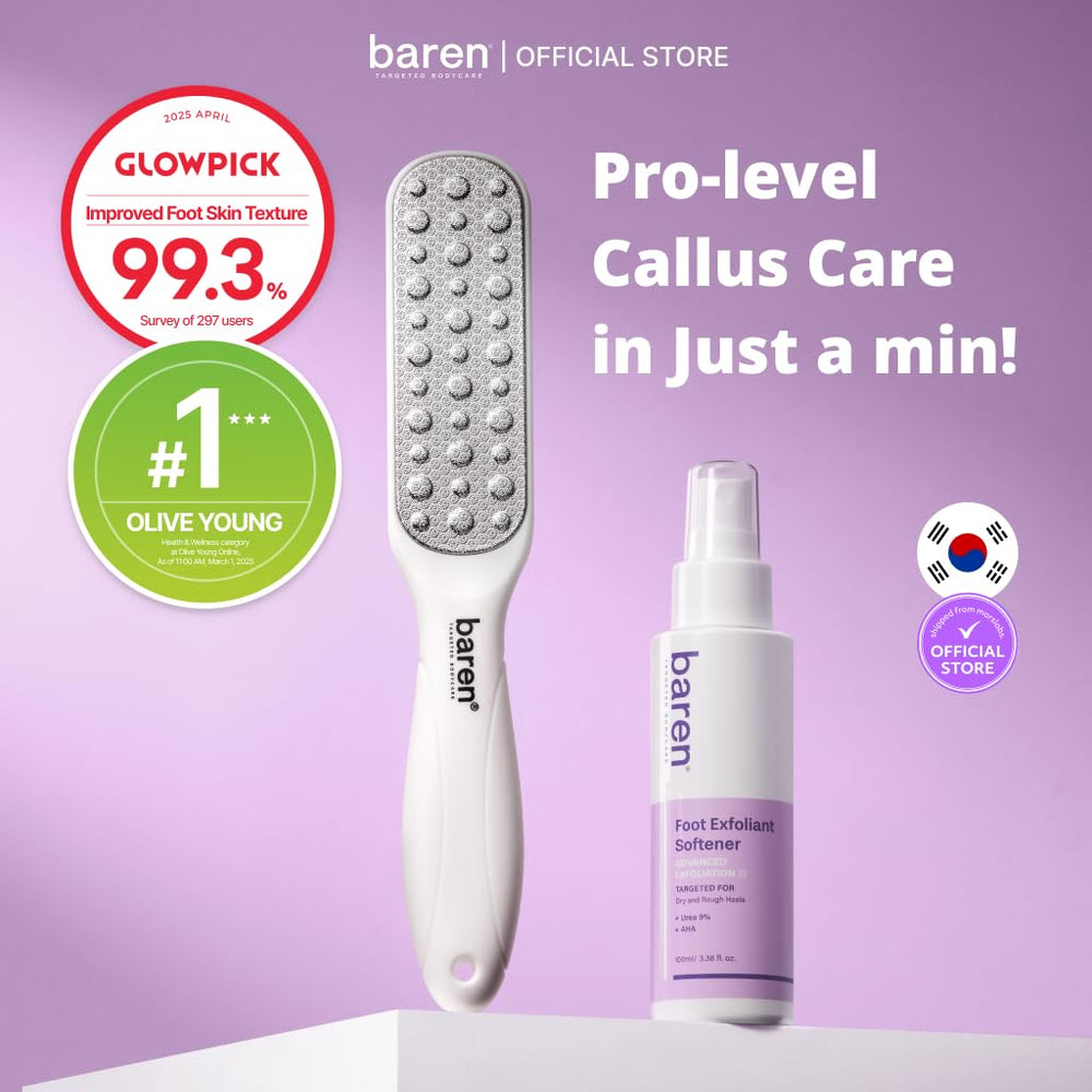 Baren Foot Callus Remover Kit, Spray And File