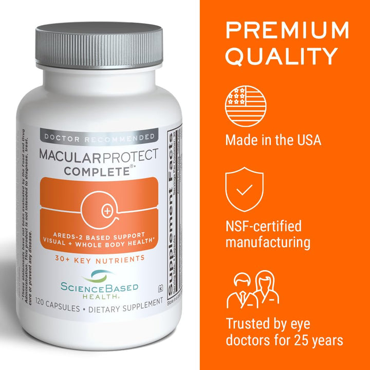 ScienceBased Health MacularProtect Complete AREDS 2 + Multivitamin, 120 Count