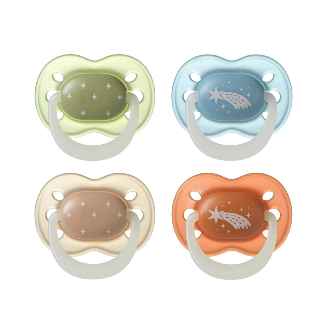 Tommee Tippee NightGlow Dummies, 0-6 Months, Pack of 4