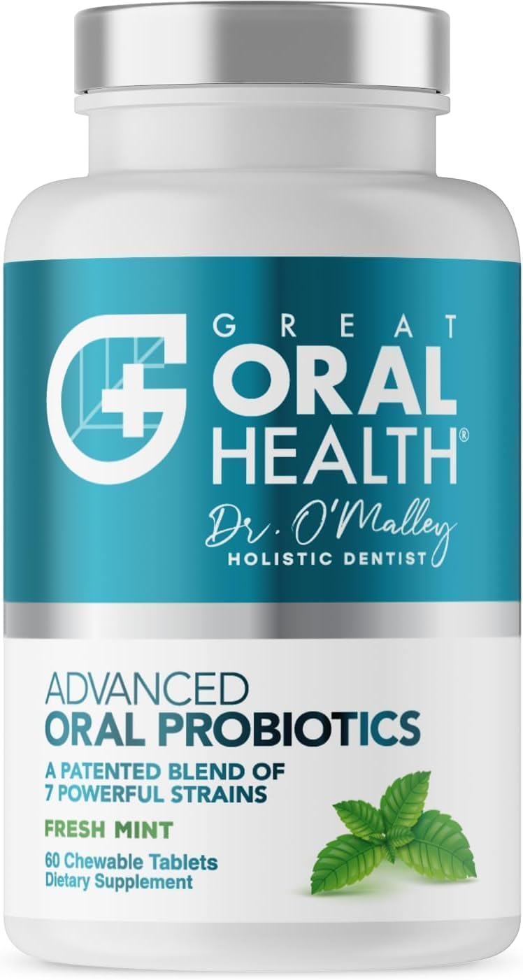 Great Oral Health Oral Probiotics Chewable Tablets, Mint, 60 Count