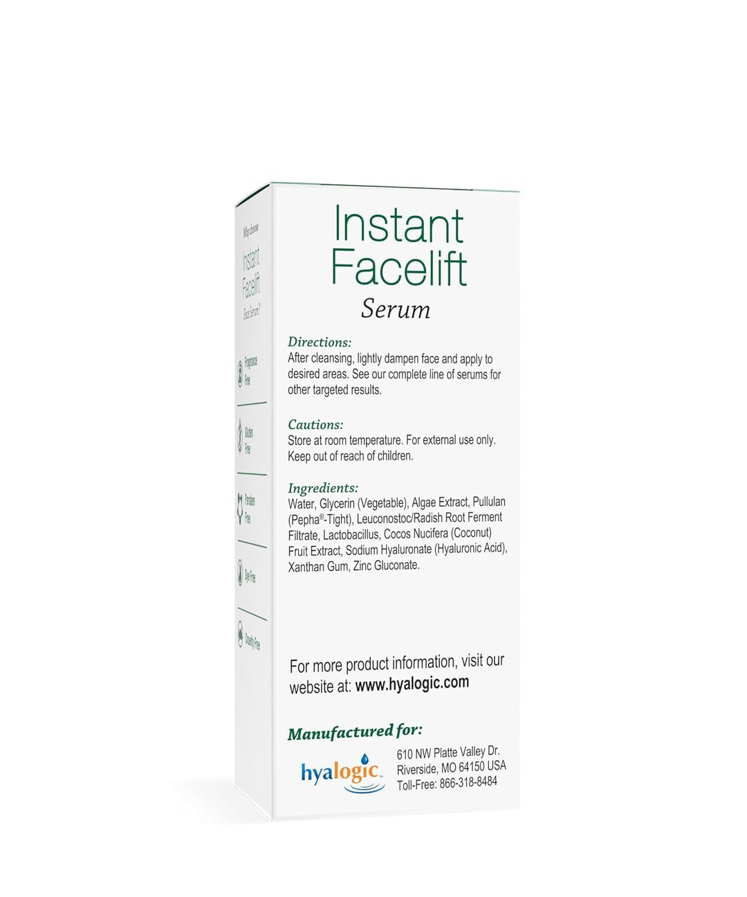 Hyalogic Episilk Instant Facelift Face Serum, 1 oz