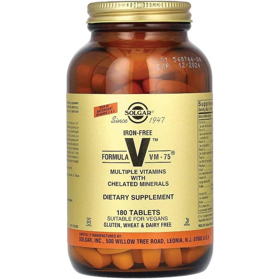 Solgar Formula VM-75 Iron-Free, 180 Count