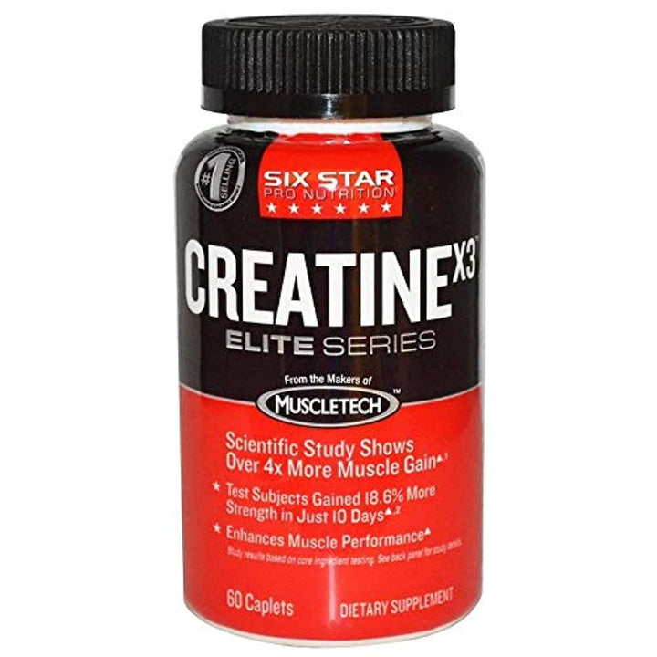 Six Star Pro Nutrition Creatine X3 Elite Series, 60 Count