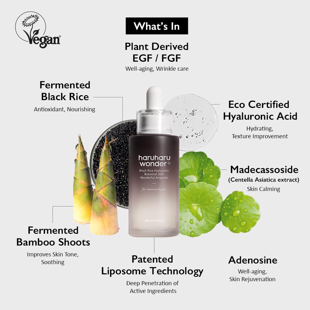 HARUHARU Black Rice Botanical 2GF Ampoule, 1 fl oz