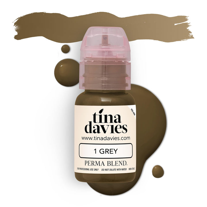 Tina Davies Brow Pigment, Grey, 1/2 oz