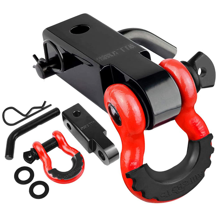 AUTOBOTS Tow Hitch Receiver, Red & Black, 2 in