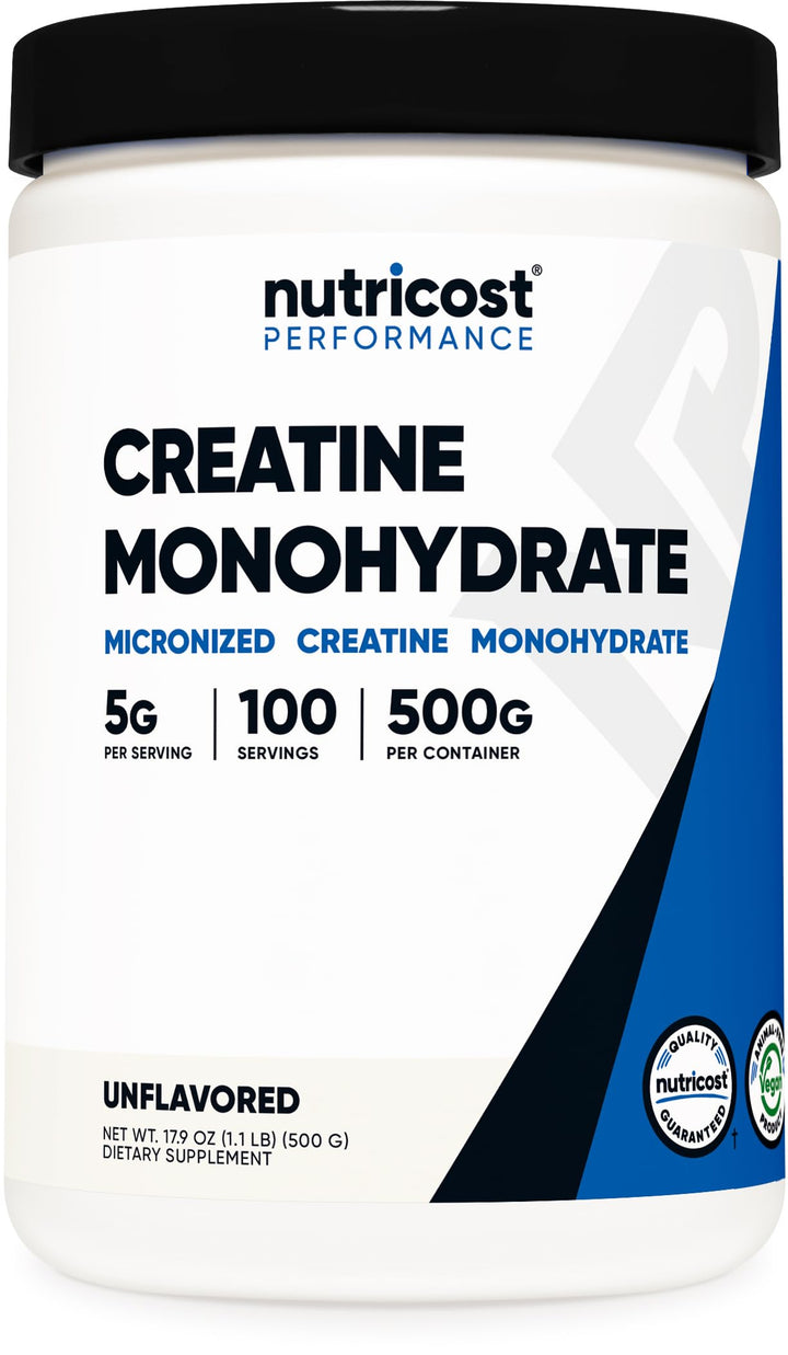 Nutricost Micronized Creatine Monohydrate Powder, Unflavored, 500 g