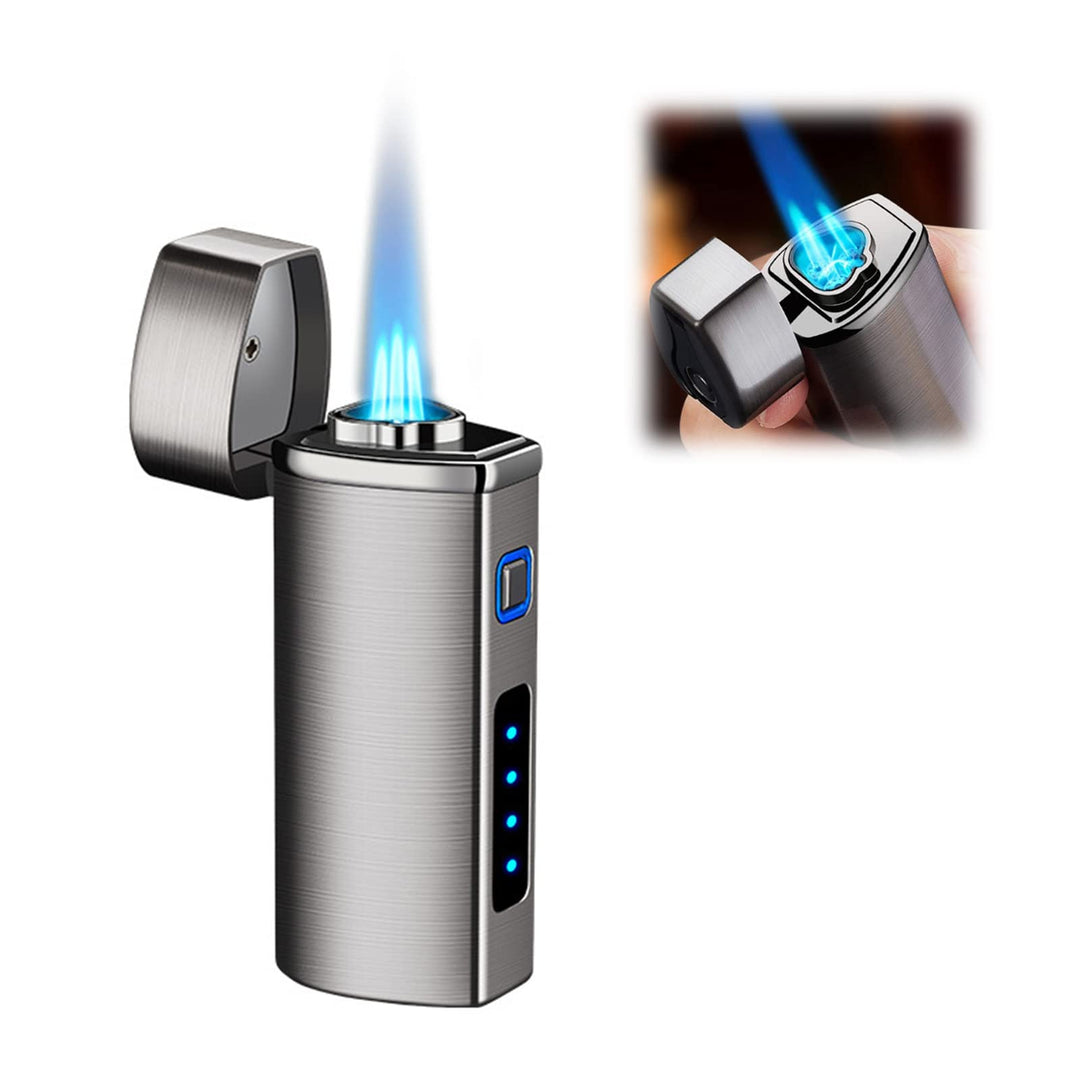 YKLWORLD Triple Jet Flame Lighter, Silver